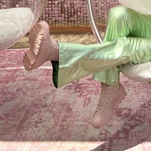 CONVERSE | Pink Leather/Rubber Platforms